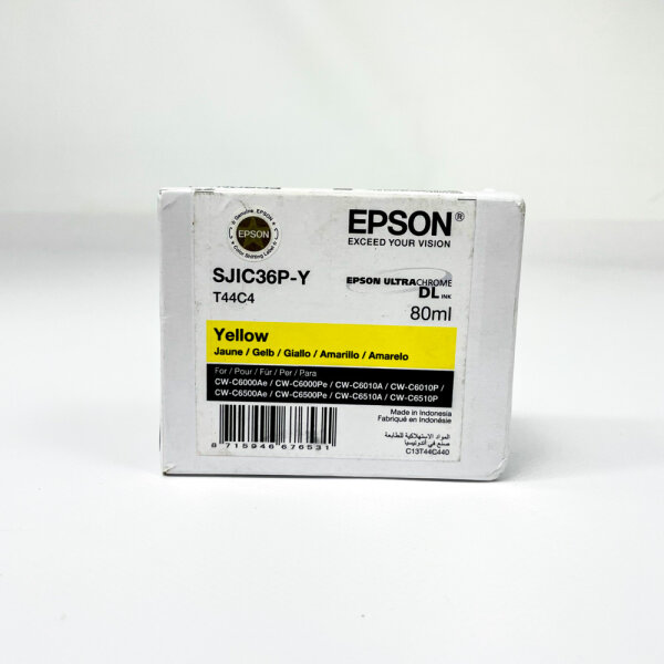 Epson SJIC36P(Y) T44C4 ink cartridge, yellow, 80 ml, C13T44C440