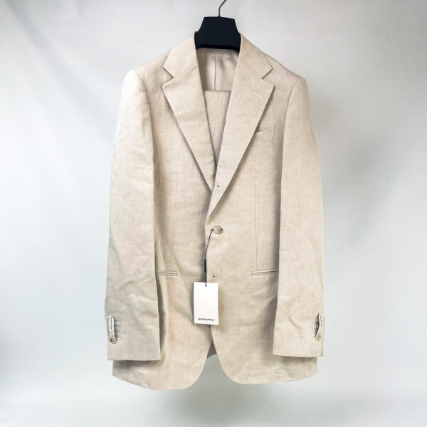 Suitsupply C3768JYYE17 Suit, Tailored Fit Havana, Jacket 98, Trousers 50, Sand, Linen