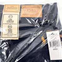 Polo Ralph Lauren 710982495001 Mens Hampton Straight Stretch Jeans, Size 34x32, Dark Blue, Cotton