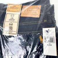 Polo Ralph Lauren Mens Hampton Straight Stretch Jeans, Size 34 x 34, Dark Blue, Cotton, 710982495001