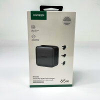 UGREEN Nexode 65W 3-Port GaN Reise-Ladegerät,...