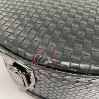 GEWA guitar case, corner damage, woven design with hygrometer, black