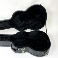 GEWA guitar case, corner damage, woven design with hygrometer, black