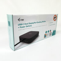 i-tec USB-C Dual DisplayPort Dockingstation mit Power Delivery, 100W, C31DUALDPDOCKPD