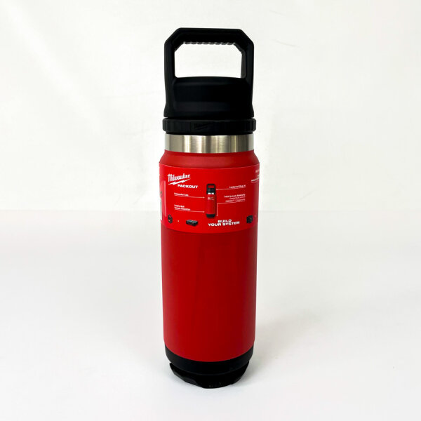 Milwaukee PACKOUT Insulated Bottle with Screw-on Lid 710 ml Red and Black Stainless Steel