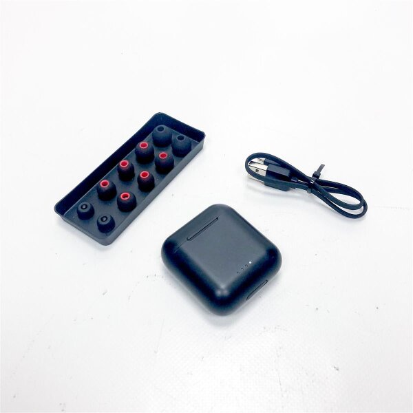 TOZO T6 Bluetooth headphones wireless in-ear earphones sports touch control wireless Bluetooth headset with wireless charging case microphone premium sound bass black