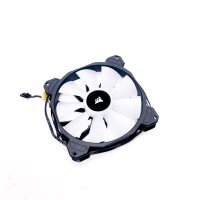 Corsair ICUE SP140 RGB Elite Performance 140mm PWM single fan (Corsair Airguide technology, eight controllable RGB LEDs, quiet 18 DBA, PWM-controlled, up to 1,200 rpm with 115.7 m³/h) Black