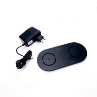 Amazon basics-dual pad for wireless charging, 20 W, Qi...