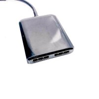 PremiumCord MST Adapter DisplayPort on 2x DisplayPort, Extended + Mirror Function, Video 8k @ 60Hz with DSC, 8K @ 30 Hz without DSC, UHD 4K 2160P, length: 20cm, black