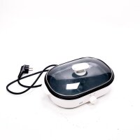 Electric frying pan with lid, white, 700W