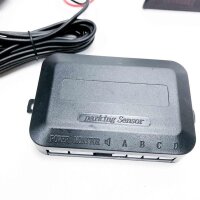 Kit 4 sensors as a parking aid for car with LED display and acoustic signal paintable