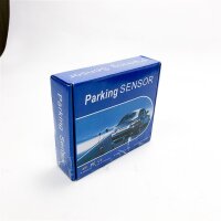 Kit 4 sensors as a parking aid for car with LED display and acoustic signal paintable