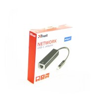 Trust USB-C zu Ethernet Adapter schwarz