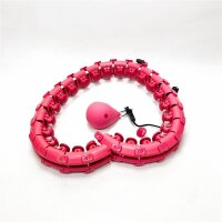 Luquen hula hoop tires adults, smart weighted hula hoop for waist Ubung with ball, 24 segments adjustable dimensions does not fall, 2 in 1 massage and fitness weight loss for beginning/lose weight