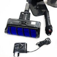 Amazon Basics - Stick vacuum cleaner, cordless 2 in 1, powerful BLDC motor, 15,000 Pa, high capacity lithium battery, LED brush, additional soft brush, HEPA filter, EU