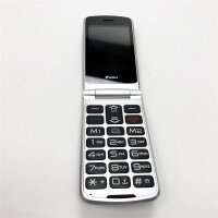 NGM -Mobile Facile Up 2.8 "106g black phone for seniors - cell phone (Clamshell, Dual SIM, 7.11 cm (2.8"), 0.3 MP, 1000 mAh, black)