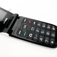 Brondi Magnum 4 Maxi-Display für Mobiltelefone, Physische Tastatur mit Hintergrundbeleuchtung, Dual Sim, 1,3 MP, Li-Ion 800 mAh, Active Flip, Weiß