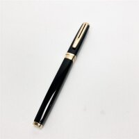 Waterman Exception Fill spring holder (model slim) (black with clip made of 23-carat gold, spring thickness f, blue ink, gift box)