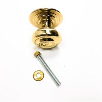 Amig door button made of polished brass, 70 mm