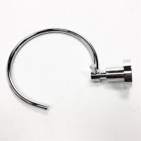 Tesa LOXX towel ring made of stainless steel, chrome -plated, including adhesive solution, high holding force (up to 6kg), 68 mm x 185 mm x 213 mm
