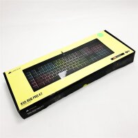 Corsair K55 RGB Pro XT Gaming keyboard with film keys, dynamic RGB backlight, 6 macrotics with integrated ELGATO software, dust and splash protection, qwerty, black