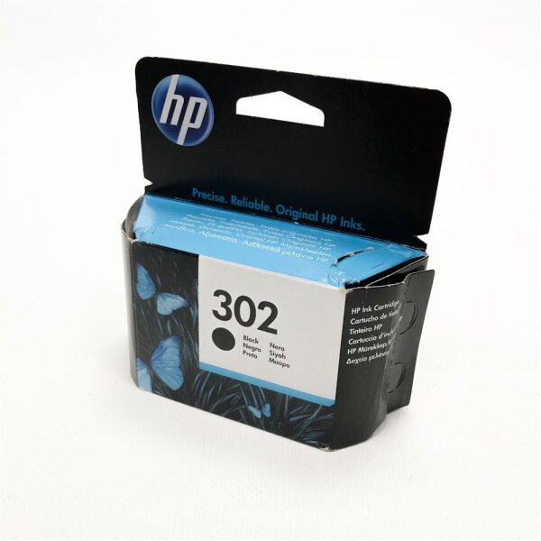 HP - Original-Tintenpatrone F6U66AE, HP 302, für HP Deskjet 1110 - Schwarz, Kapazität: ca. 190 Seiten / 5%, Farbe (01)
