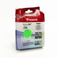Canon PG-510 / CL-511 Schwarz und Farbtintenpatrone, Ein neuer + eins verwendet