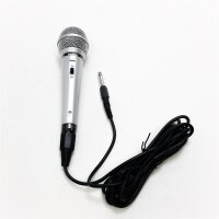 Hama DM-40 Dynamisches Mikrofon – Silber, mit 2,5 m Kabel