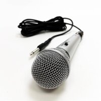 Hama DM-40 Dynamisches Mikrofon – Silber, mit 2,5 m Kabel