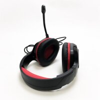 Fachixy Kabelgebundenes Gaming-Headset für PS4/PS5/PC/Xbox One/Switch, Rauschunterdrückung 3,5 mm Gaming-Kopfhörer mit Noise-Cancelling-Mikrofon, PS4-Headset Crystal Stereo Sound Over-Ear mit RGB (Rot)
