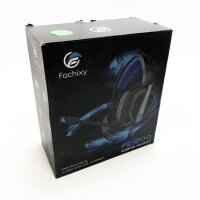 Fachixy Kabelgebundenes Gaming-Headset für PS4/PS5/PC/Xbox One/Switch, Rauschunterdrückung 3,5 mm Gaming-Kopfhörer mit Noise-Cancelling-Mikrofon, PS4-Headset Crystal Stereo Sound Over-Ear mit RGB (Rot)