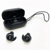 JBL Reflect Mini NC – Wasserdichte, IPX7 True-Wireless In-Ear-Sport-Kopfhörer mit Noise-Cancelling in Schwarz – Bis zu 21 Stunden Akkulaufzeit