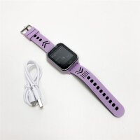 Smartwatch children - phone clock with 17 puzzles, camera, music player, SOS calls, torch, alarm clock, touchscreen childrens watch for boys and girls elementary school students 4-12 years (purple)