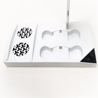 MENEEA Fan Charging Stand for Xbox S Series Consoles and Controllers with 2 x 1400mAh Rechargeable Batteries, Headphone Stand and 9 Game Slots (White)