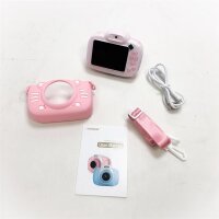 MINIBEAR Kinderkamera 2,4 Zoll 1080P HD Digitalkamera 30MP IPS-Bildschirm Spielzeugkamera für Mädchen Geschenke 1200mAh Kinder Video Kamera Recorder Kind Camcorder mit 32G TF-Karte (Rosa)