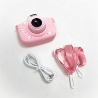 MiniBear childrens camera 2.4 inch 1080p HD digital camera 30MP IPS screen toy camera for girls gifts 1200mah children video camera recorder child camcorder with 32g TF card (pink)