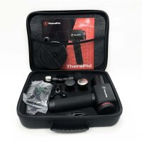 Massage gun therapy | Premium massage pistol deep muscle relaxation with 6 massage attachments and intensity levels | Massage device with powerful motor & battery including video instructions.