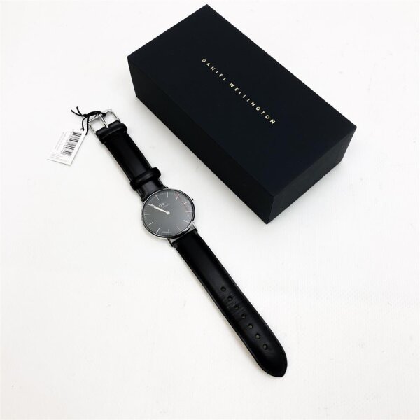 Daniel Wellington Classic Sheffield, black/silver watch, 36mm, leather, for women and men
