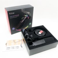 Fifine USB Gaming microphone, RGB Dynamic microphones PC with mute button, plug-and-play kidney characteristic microphone, 16-bit/48kHz & 3.5mm headphone connection for podcast streaming-K658