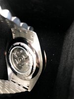 BUREI Klassische Uhren Herren Automatik Saphirglas Roségold Edelstahl Armband 41mm Mechanische Armbanduhren mit Kalender 41MM
