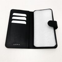 Lucrin Wallet Case for iPhone 11 Pro Max - black leather