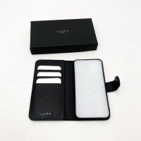 Lucrin - wallet compatible with iPhone 11 Pro - black - cly leather