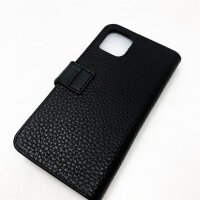 Lucrin - wallet compatible with iPhone 11 Pro - black - cly leather