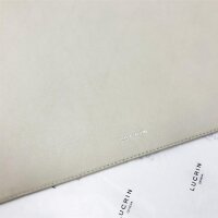 Lucrin Schutzhülle für MacBook 13 Touch Bar (2016)/iPad Pro 12,9 Zoll – Weiß – Glattes Leder