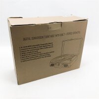 DIGITNOW! 3 speed record player with built-in stereo speakers, supports USB/RCA output, headphone jack, MP3, mobile phones, music playback, suitcase design