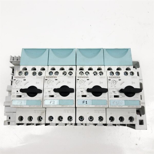 Siemens 4x 3RV1021-4AA15, E06 208A + 52A Leistungsschalte