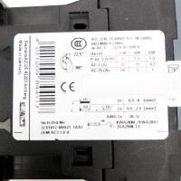 Siemens 3RT2017-2VB42, 3ZX1012-0RH21-1AA1, E06 DC21...44V, 50/60Hz Schütz