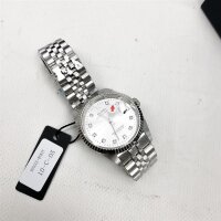 BUREI Herren Uhren Automatische Armbanduhr Kratzfestes Synthetisches Saphirglas mit Datumsanzeige und zweifarbiges Edelstahlarmband