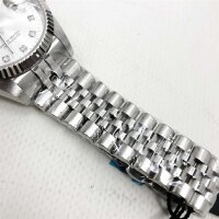 BUREI Herren Uhren Automatische Armbanduhr Kratzfestes Synthetisches Saphirglas mit Datumsanzeige und zweifarbiges Edelstahlarmband