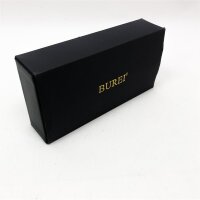 BUREI Watch Mens Elegant Analogue Quartz Watch for Men with Stainless Steel Strap 42 MM Round Wrist Watch Blue Dial